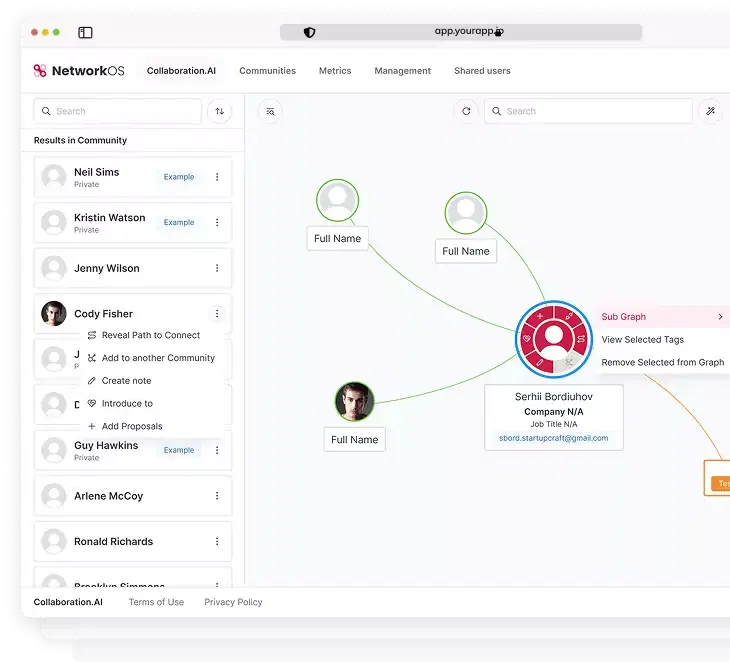 NetworkOS product screenshot